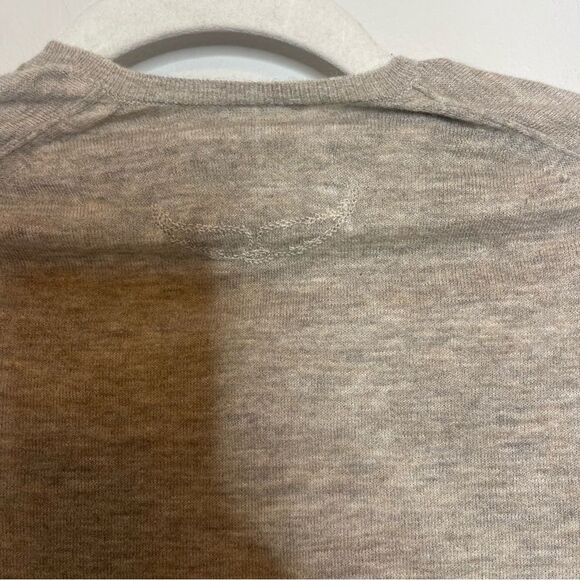$328 Zadig & Voltaire Rivy Cashmere Sweater in Latte NWT with FLAW - Picture 10 of 11